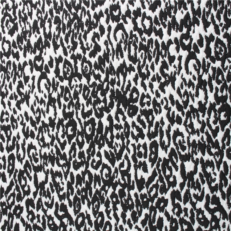 厂家批发新品TR豹纹提花布  大量供货服装针织面料