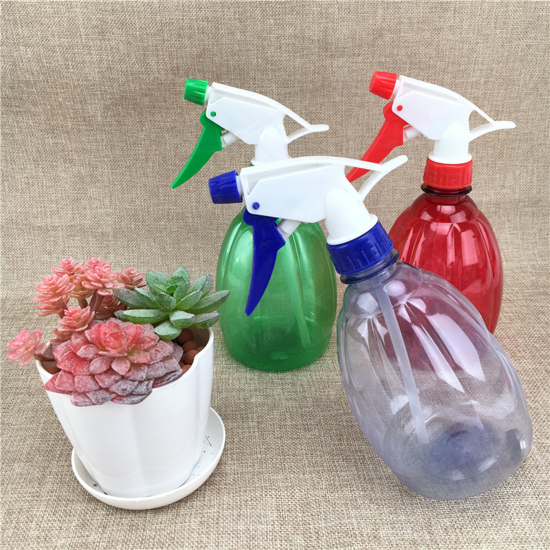 糖果色透明塑料500ml澆花噴壺多肉植物霧化家庭園藝家用噴霧瓶小
