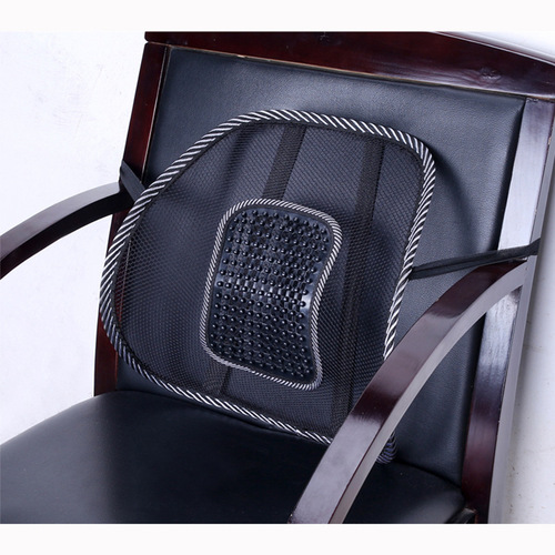 Car summer breathable ice silk lumbar office seat lumbar cushion massage mesh backrest car interior supplies