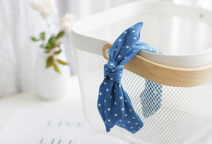 Comfortable Full Cloth Wrapper Hair-hoop Headband Polka Dot Cotton Fabrics Bow Headband Korean Style Styling Rabbit Ears Hair Hoop display picture 7