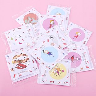 Korean Style Small Mirror Portable Mini Single-sided Round Cartoon Girl Makeup Tool Pocket Makeup Small Round Mirror