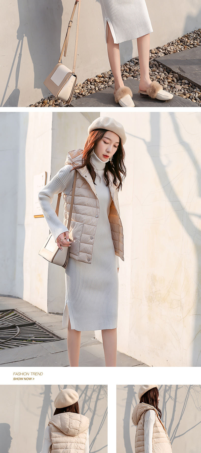 Gilet femme en Duvet de canard blanc - Ref 3317424 Image 8