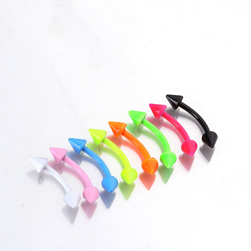 Neon Color Baking Varnish Stainless Steel Body Piercing Jewelry display picture 4