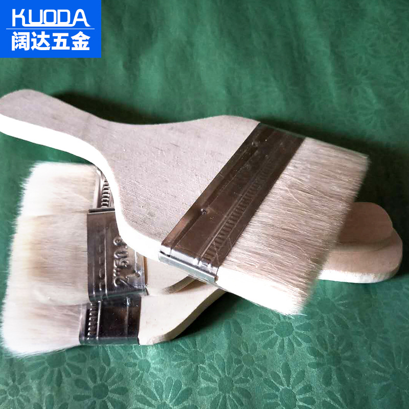 廠家銷售桐城闊達五金木柄葫蘆木柄羊毛刷精品油漆刷套裝工具