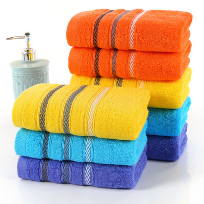 Gao Yang Manufactor Direct selling pure cotton towel Merchandise Color bar Multicolor soft water uptake Labor insurance Super Return ceremony Wash one's face Washcloth