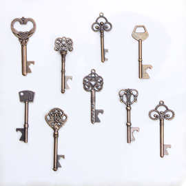 厂家直供 diy金属饰品配件 复古9款钥匙 服饰笔记本配件 吊坠