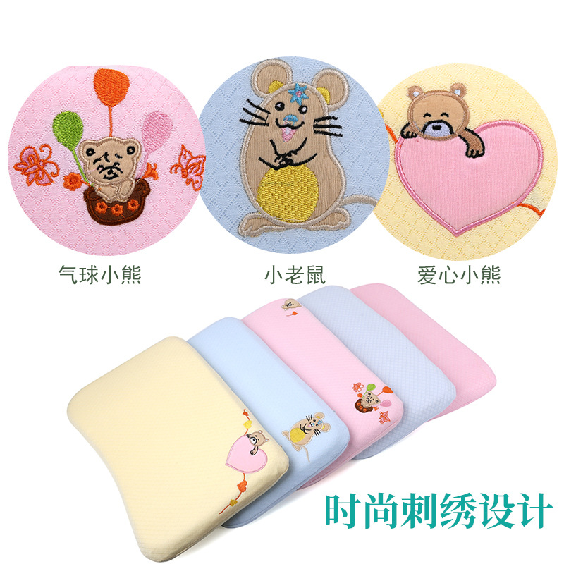Manufactor goods in stock customized pure cotton Baby pillow Newborn Stereotype pillow Memory Foam baby pillow