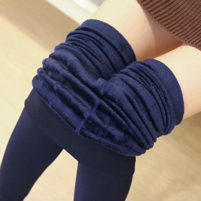 厂家批发加绒加厚高腰外穿打底裤新女显瘦大码秋冬季秋款手纤月|ms