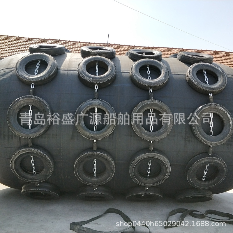 高品质船舶靠岸防撞靠球 船舶停靠橡胶充气护舷热镀锌链条 带护套