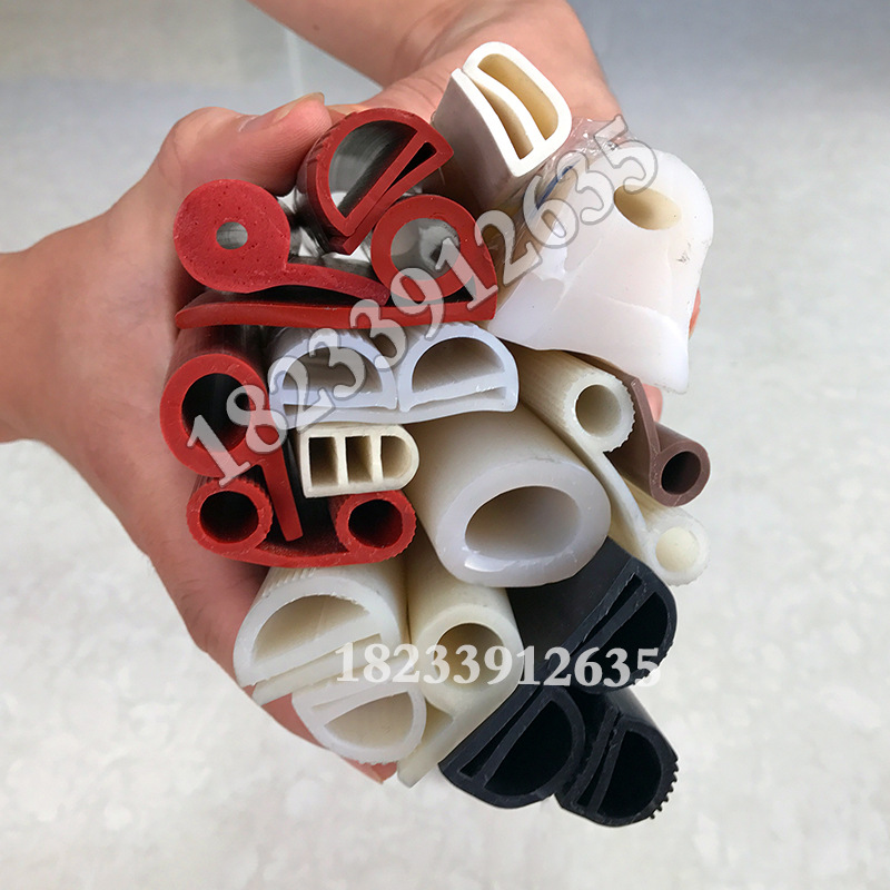 硅胶e型密封条半透明硅胶条本色硅胶条O型P型B型硅胶条红色咖色