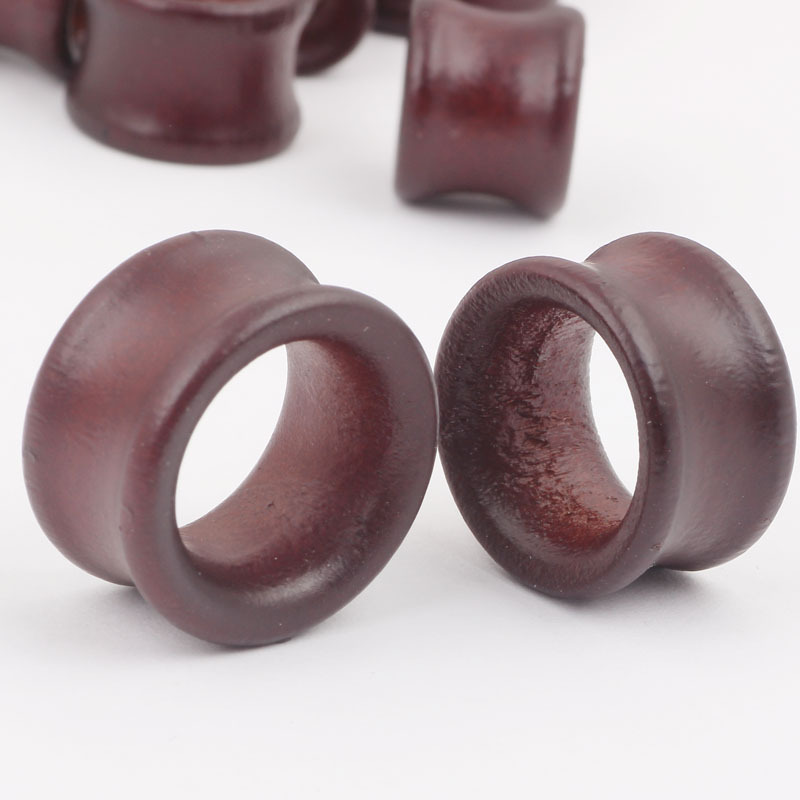 Ear Expansion Set 3 Pairs Wood Bamboo Stainless Steel Body Piercing Jewelry 20mm detail image 7
