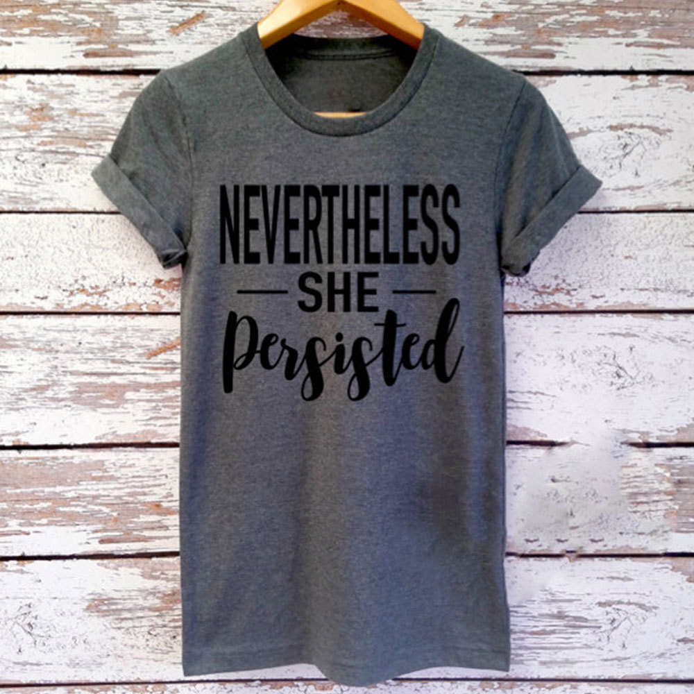 Womens Casual Short Sleeve T Shirt Simple Letter Print Round Neck Comfortable Fit Wholesale Available