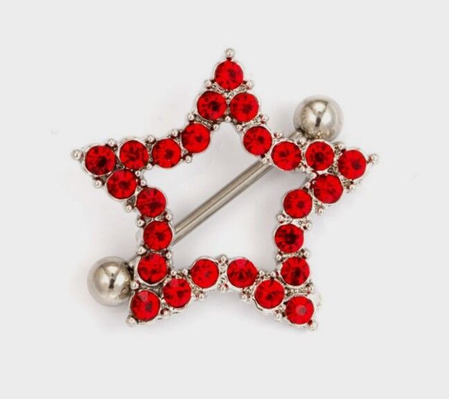 Fashion Geometric Stainless Steel Five-pointed Star Breast Ring Wholesale display picture 5