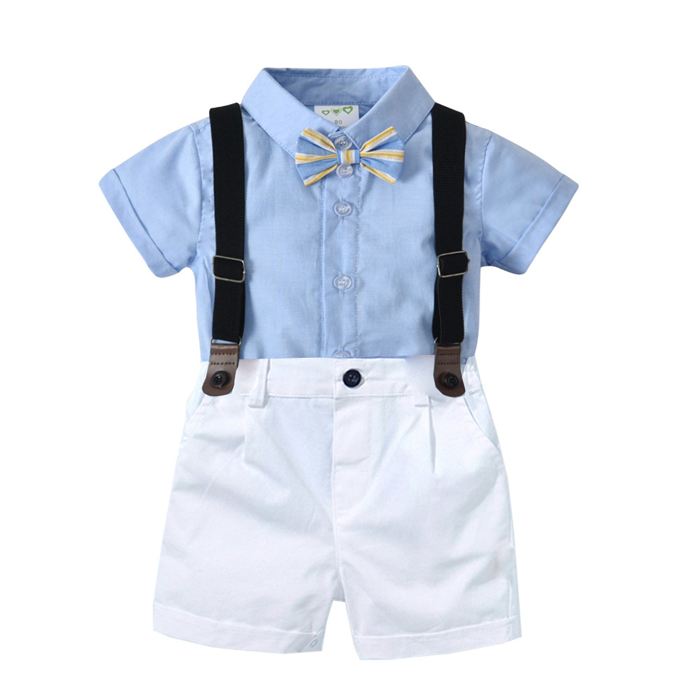 Gentleman Suit Baby Sling Two-piece Suit  British Style Handsome Children's Dress display picture 15