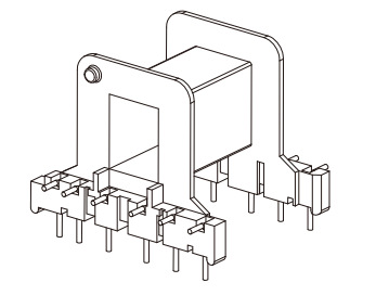 EE4215型YC-EE-4206 6+6P 卧式骨架 、电感线圈骨架厂家