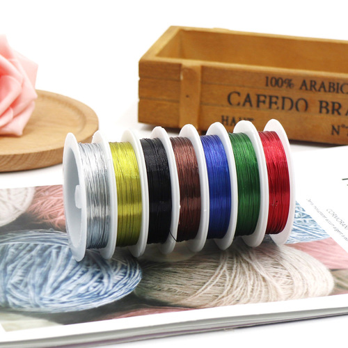 0.4mm colored thin wire factory direct sales DIY handmade floral raw material binding wire 10m/roll wholesale