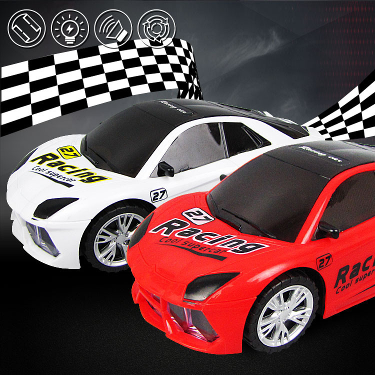 Coche de juguete para niños coche de juguete universal coche de juguete eléctrico colorido música multifuncional modelo de coche deportivo puesto de suministro