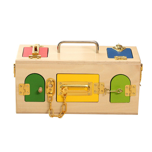 Montessori early education children's teaching aids lock box kindergarten intellectual development baby unlocking practice science and education toys