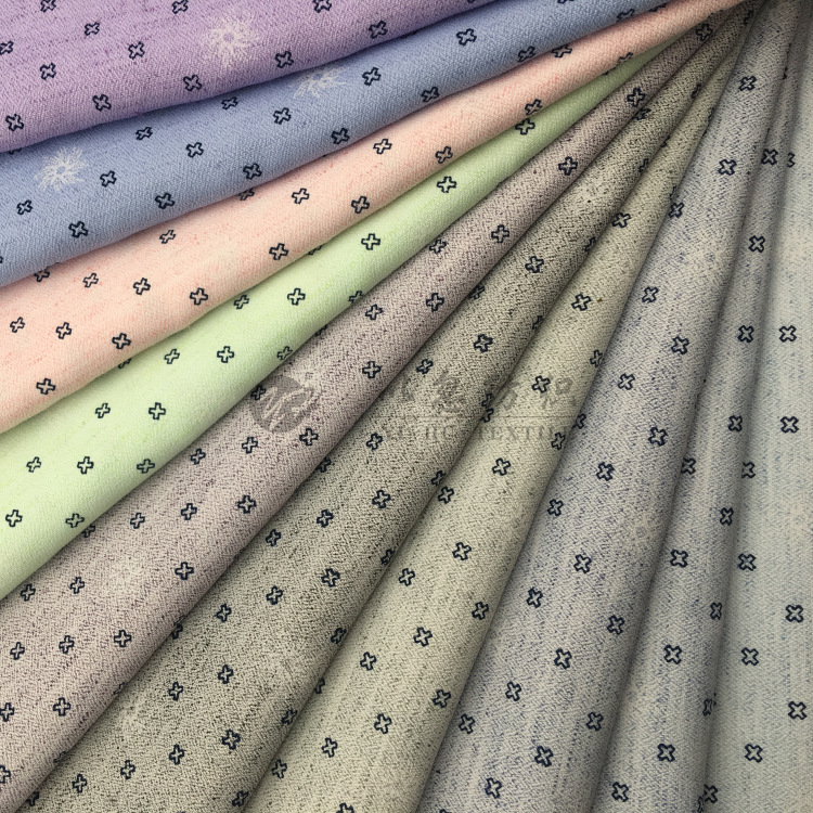【几何印花】涤棉衬衫面料 2019 春夏新款印花 厂家直销 现货