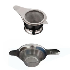Factory wholesale stainless steel tea strainer gongfu tea set accessories, tea filter, tea ceremony filter mesh, silver metal tea strainer
