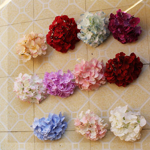 54 pieces of large hydrangea heads, artificial flowers, fake flowers, DIY wedding flowers, wall bouquets, road leading flowers, flower delivery poles