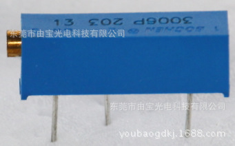 厂家直销精密多圈预调玻璃釉 电位器3006P 侧调玻璃釉103/203