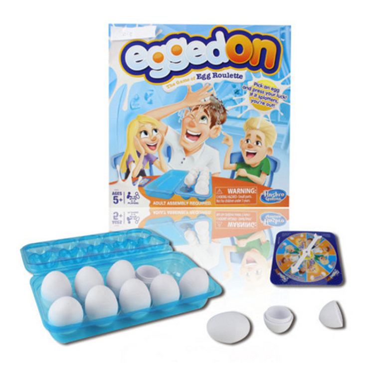 怂恿玩具 egged on game family fun game 鸡蛋轮盘游戏 互动玩具
