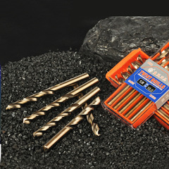 Stainless steel hole drilling high-speed steel straight shank full ground twist drill bit, steel coated with titanium twist drill bit