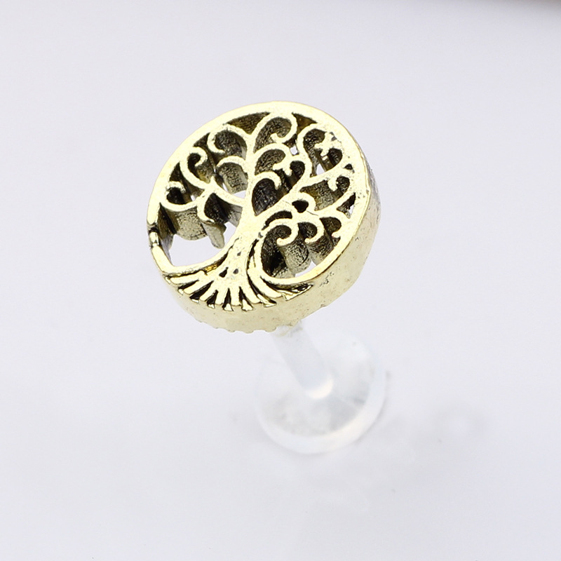 Pointed titanium steel lip stud product view