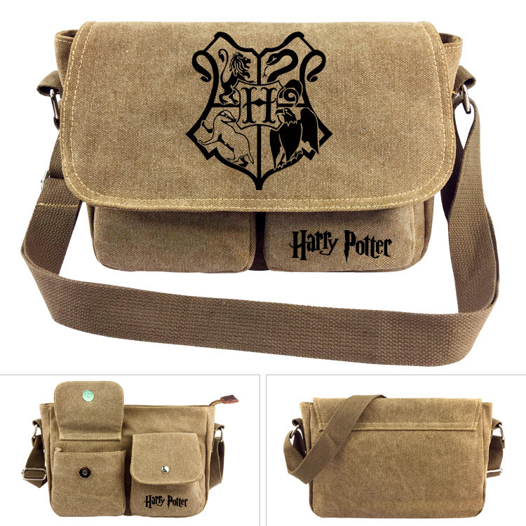 Spot Harry Potter Canvas Satchel Harry Potter Crossbody Backpack Hogwarts Shoulder Bag Small Satchel