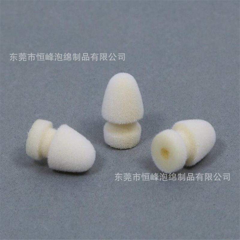 定制隐形麦克风海绵  小咪棉套 头戴细咪绵套 白色植绒棉套