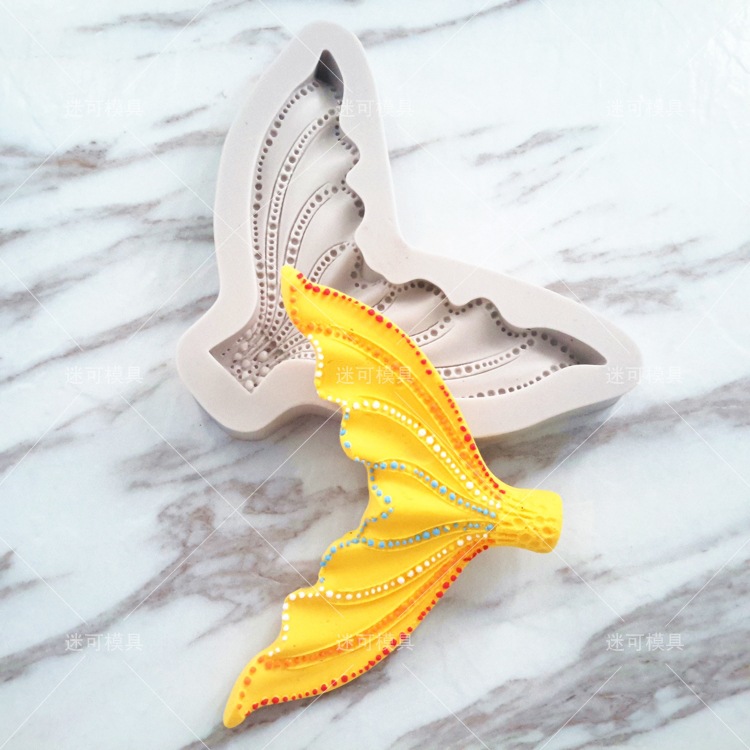 Fondant sirena cola de pescado cola silicona molde fondant herramienta para hornear pastel chocolate Decoración