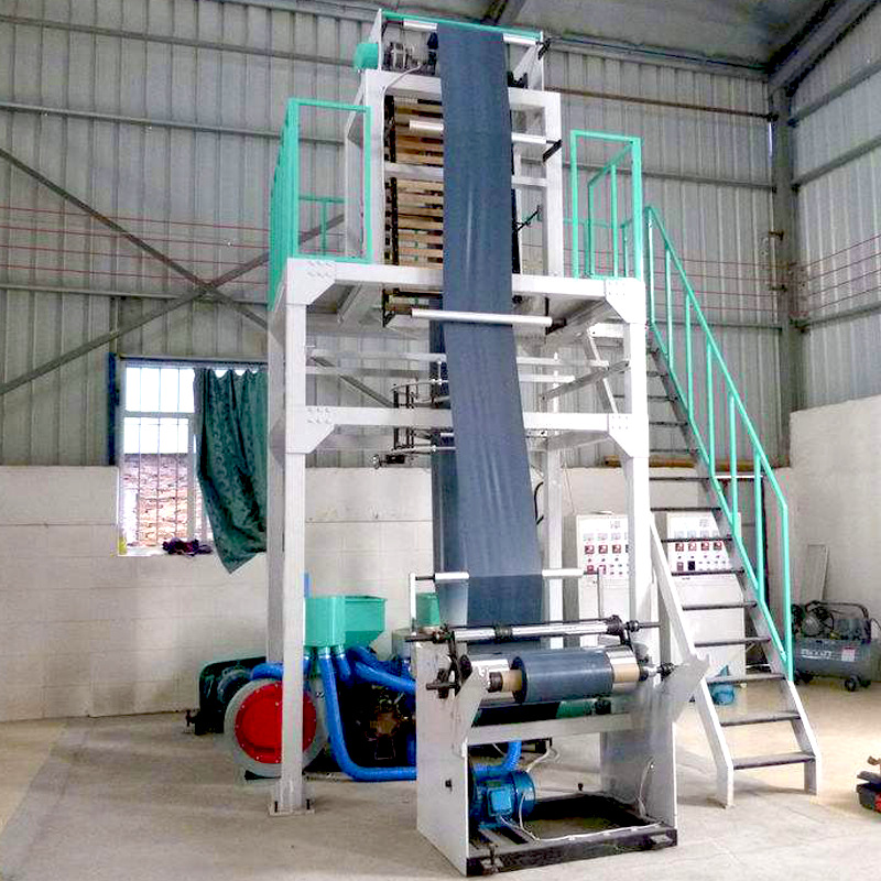 The height is 900 Twin-screw extruder double-deck Express bag Film blowing machine
