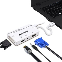 hdmi to dvi 4Kvga hdmi4K Audio monitor different display with audio three-in-one adapter cable