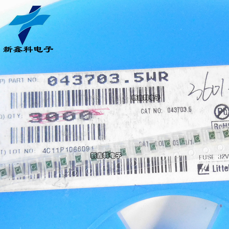 043703.5WR 贴片熔断保险丝 1206 3.5A 32V 3216 原装力特 丝印:R