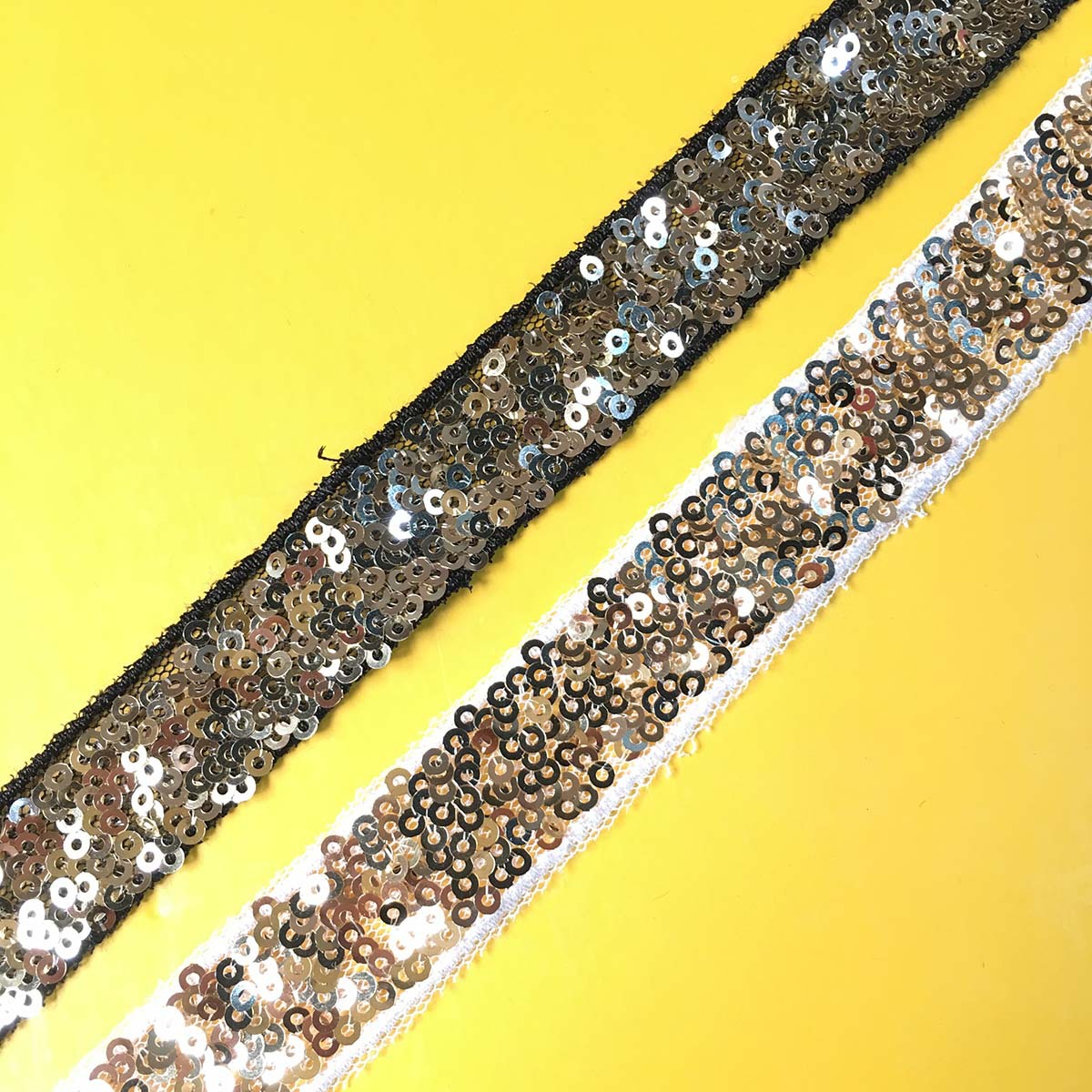 厂家现货欧美3mm网纱亮片绣花织带 现货批发2CM珠片刺绣花边