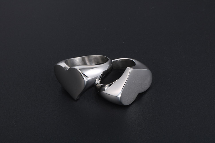 14g Weight Rings Classification 7, 8, 9 Ring Size 1 Piece Quantity Holiday, Daily Occasion Titanium Steel Material Customization Laser Engraving, Heart Shape Pattern All Seasons Season Unisex Gender Polishing Design Simple Style Style Simple Style Heart Shape Titanium Steel Polishing Rings 9