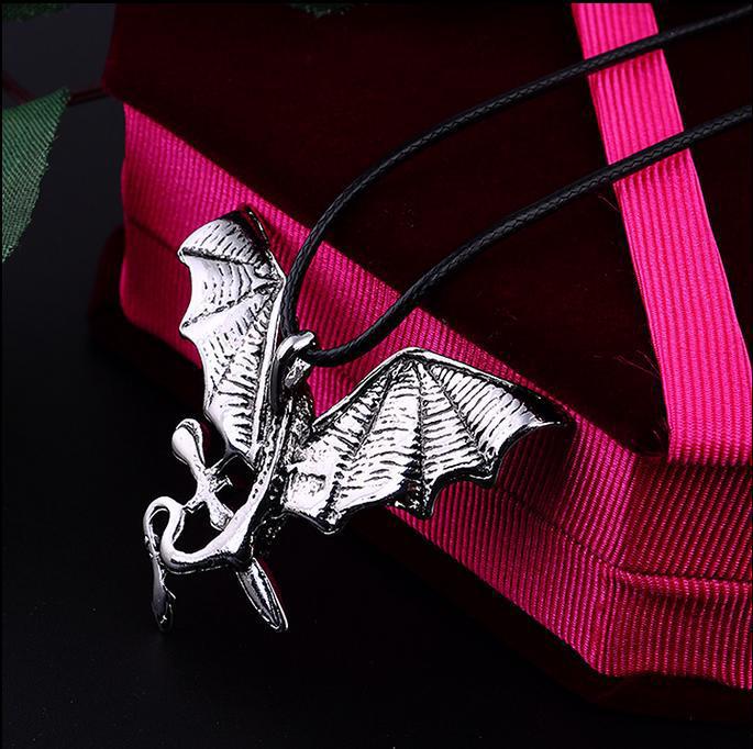 Magic Dragon Necklace Men's Titanium Steel Gothic Pendant_voghion.com