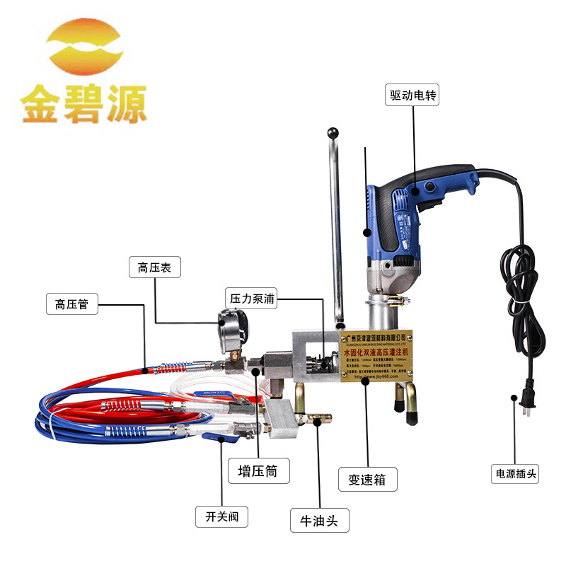 厂家批发 楼房裂缝防水补漏高压注浆机 补胶机 注浆堵漏水固化机