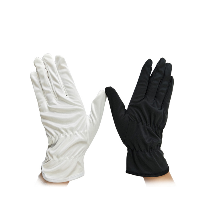黑色珠宝专用手套超细纤维无尘高级文玩礼仪饰品导购批发多功能