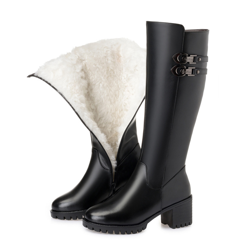 Bottes femme QI ZHONGQI en En cuir - Ref 3355457 Image 4