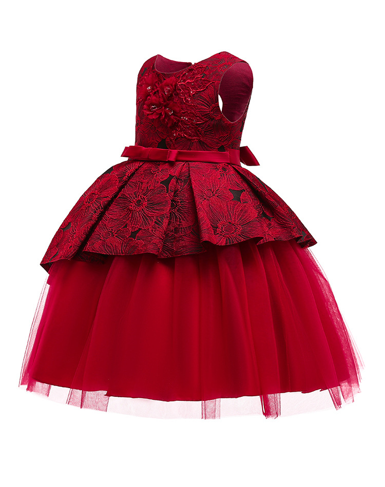 Rochie de crăciun de prințesă pentru fetițe de nuntă_voghion.com