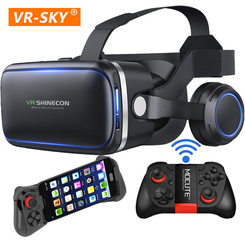 跨境批發vr眼鏡 vr-sky虛擬現實 智能眼鏡産品頭戴式遊戲vr壹體機