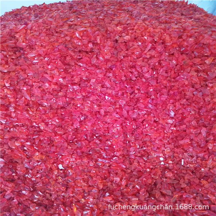 现货供应五彩色玻璃砂蓝色 绿色  高白 黄色 红色玻璃砂玻璃颗粒