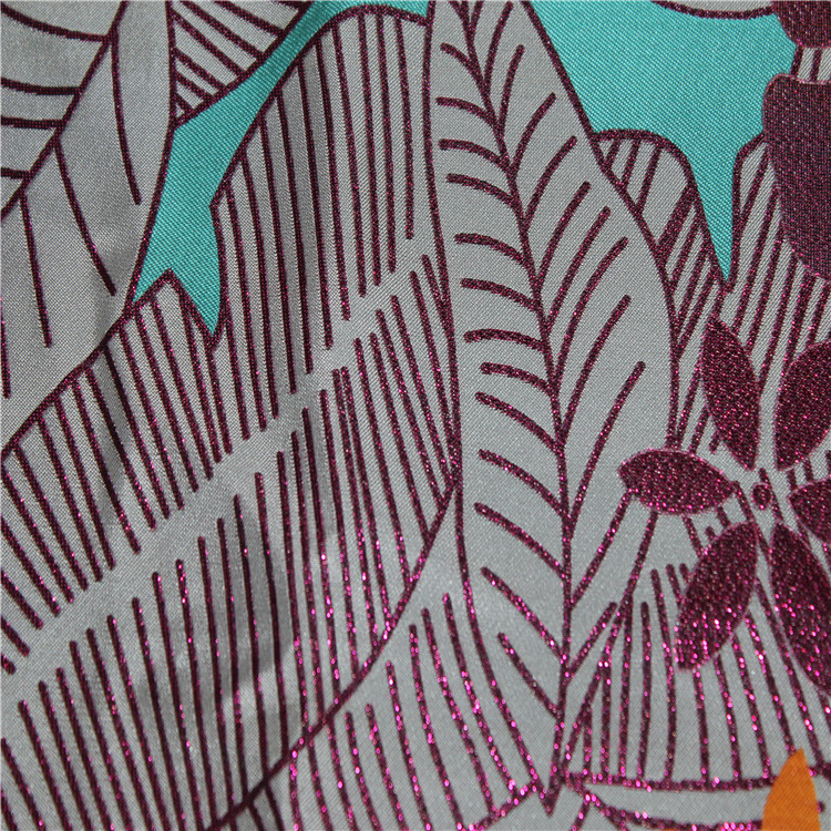 八角叶图案色织梭织提花布面料适用于服装装饰沙发面料