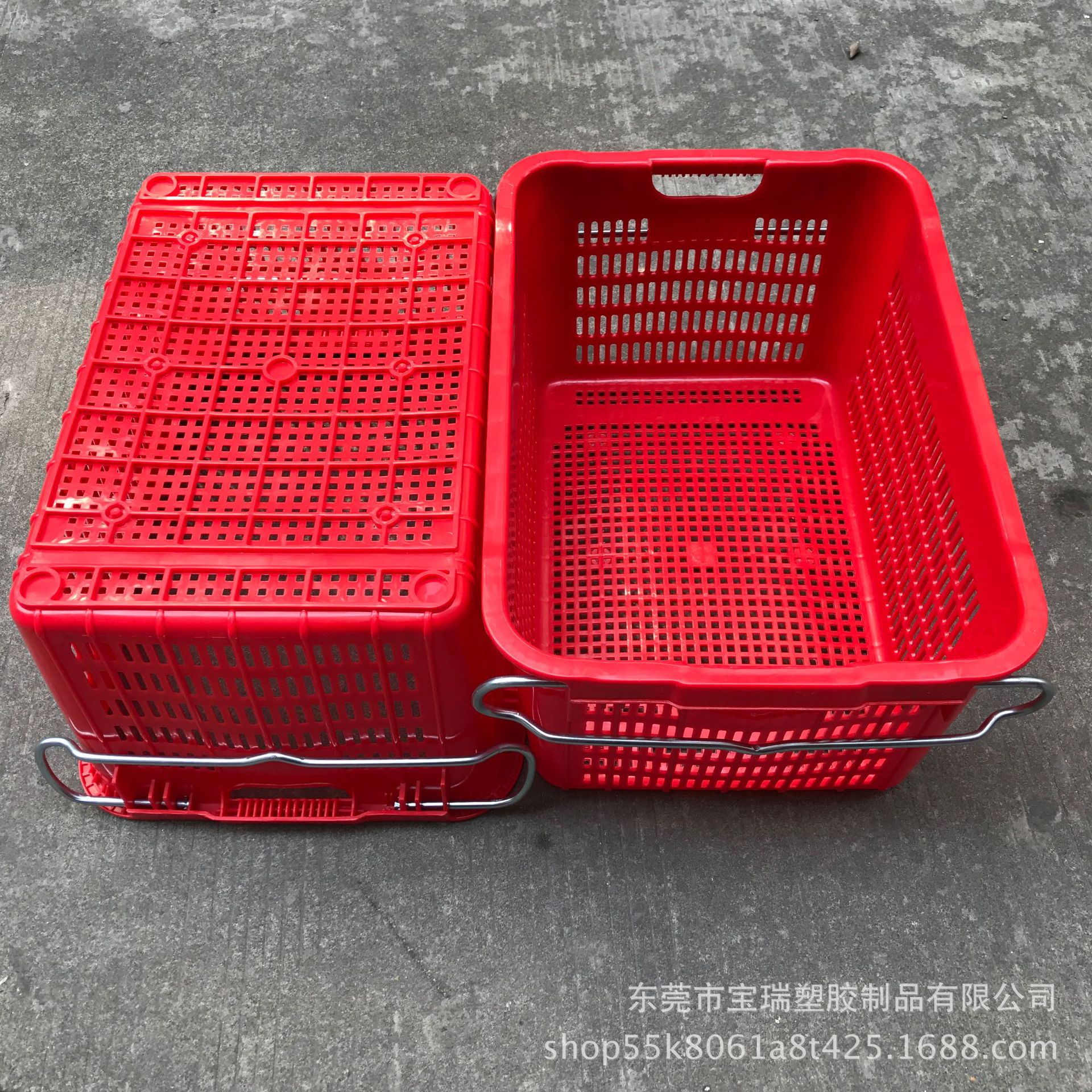 批发加厚型塑胶萝 套叠起来 款式新颖 质量耐用塑胶周转萝