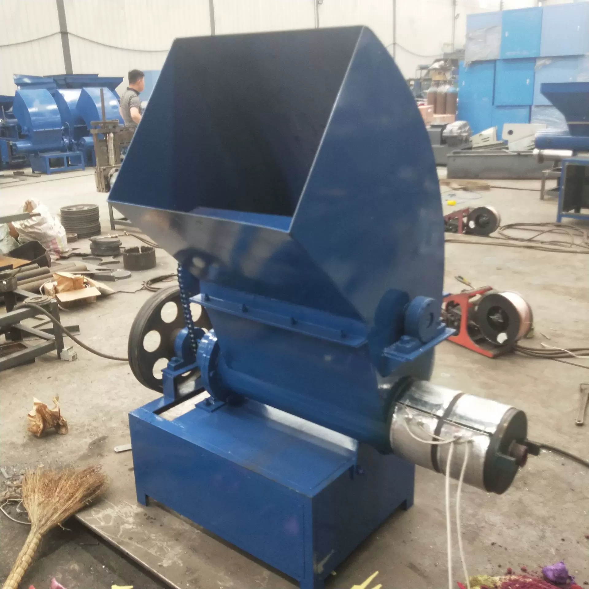 小型废旧泡沫粉碎化坨机 220型珍珠棉快餐盒造坨机 泡沫箱化块机