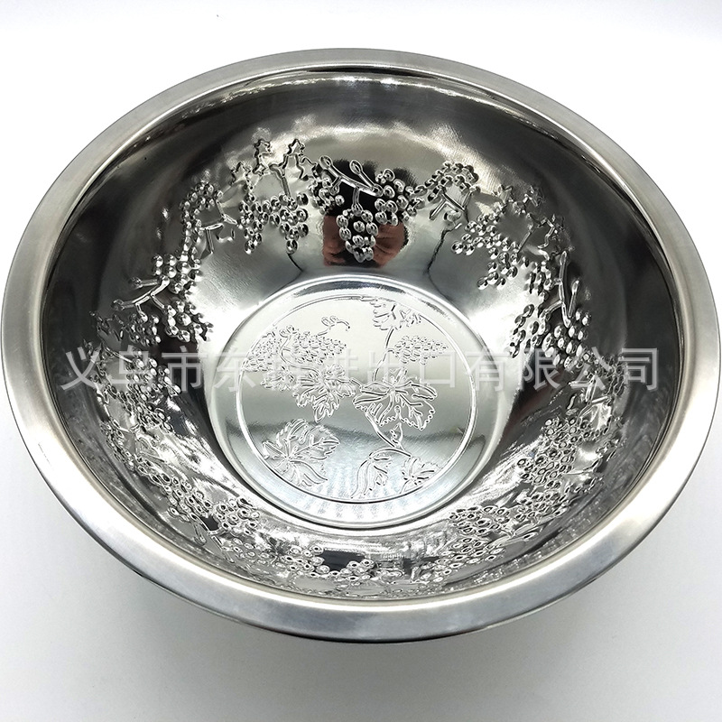 厂家直销不锈钢压花盆葡萄盖盆古铜色创意盖盆出口多用盆详情图12