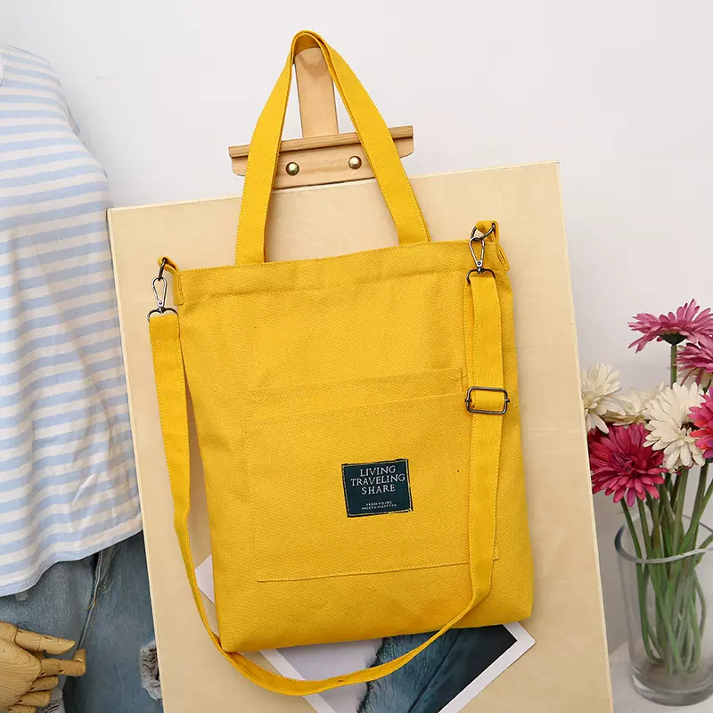 2023新款ins帆布女包日常单肩斜挎背包街头手提袋 大容量韩版轻便