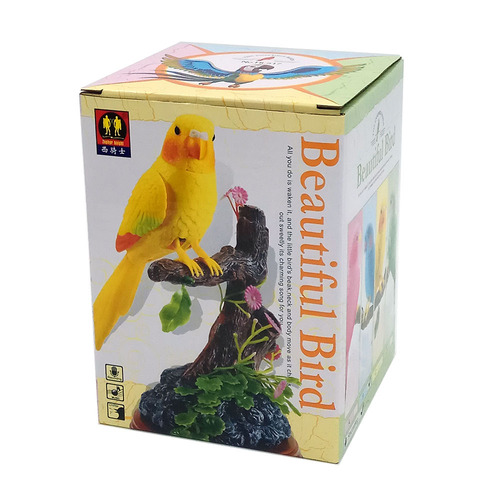 Recording can learn to speak, simulated parrot, voice-controlled bird, children's induction toy, decorative ornaments manufacturer wholesale